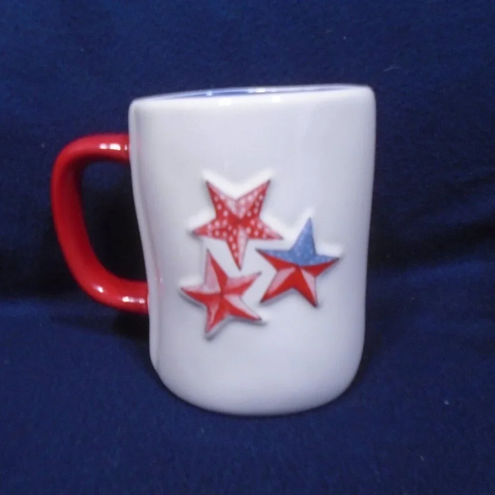Rae Dunn " Proud To Be A Veteran " Double Side July Memorial Day Mug Cup - Picture 2 of 4